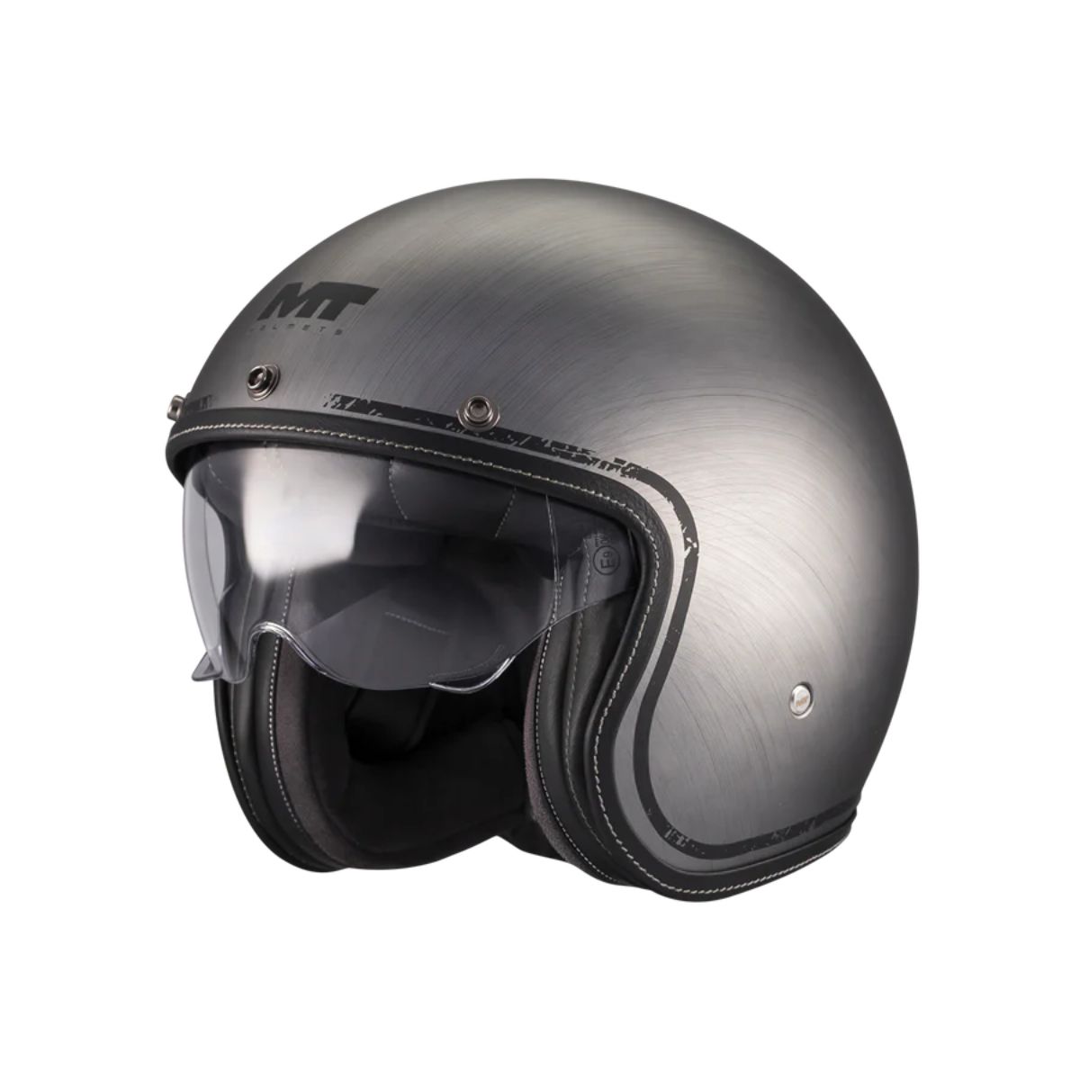MT HELMETS - Casco Jet MT Le Mans 2 SV S Brushed A2 Gris Mate