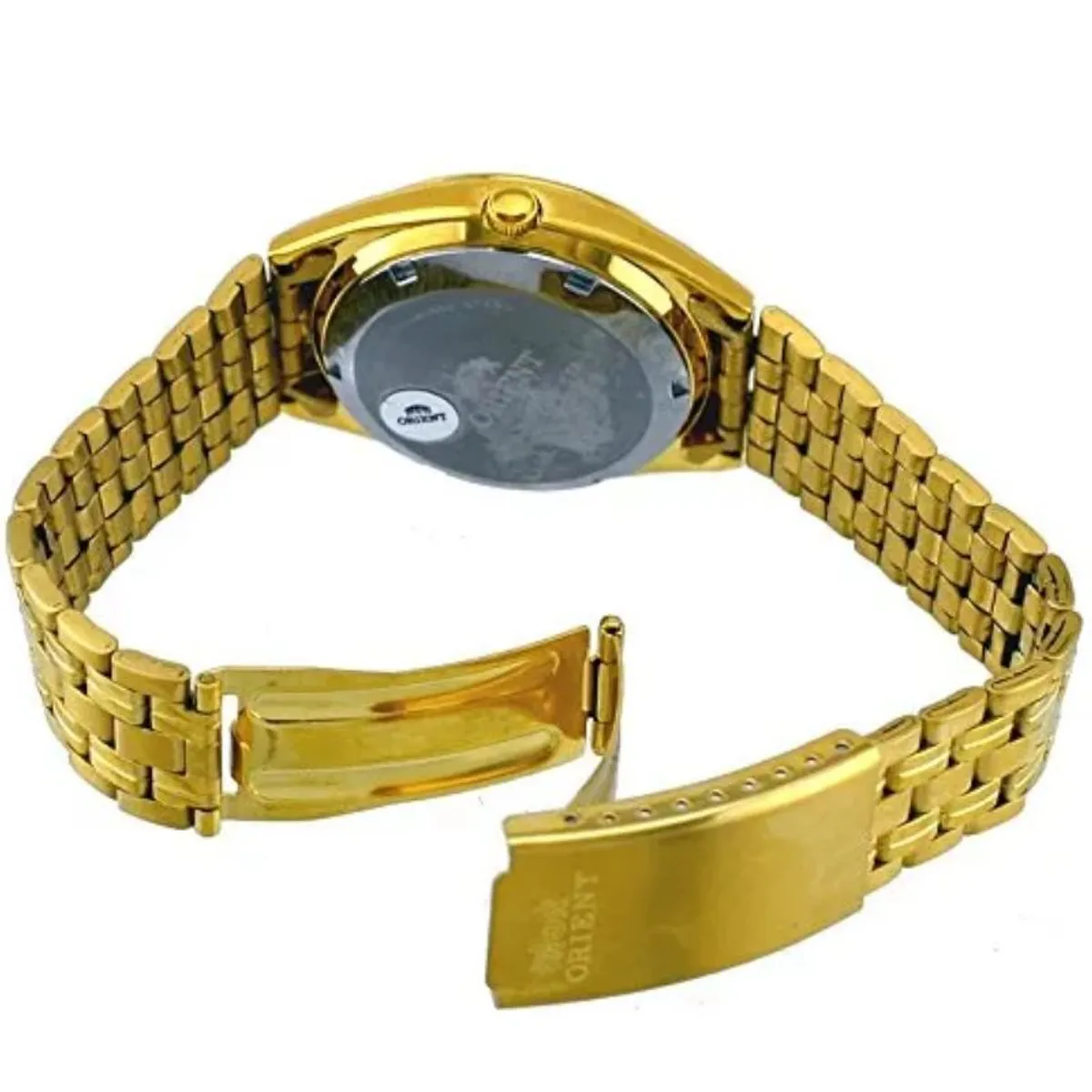 ORIENT - Reloj Auto Orient Fab00001p9 Esfera Café 3 Estrellas Dorado Dorado