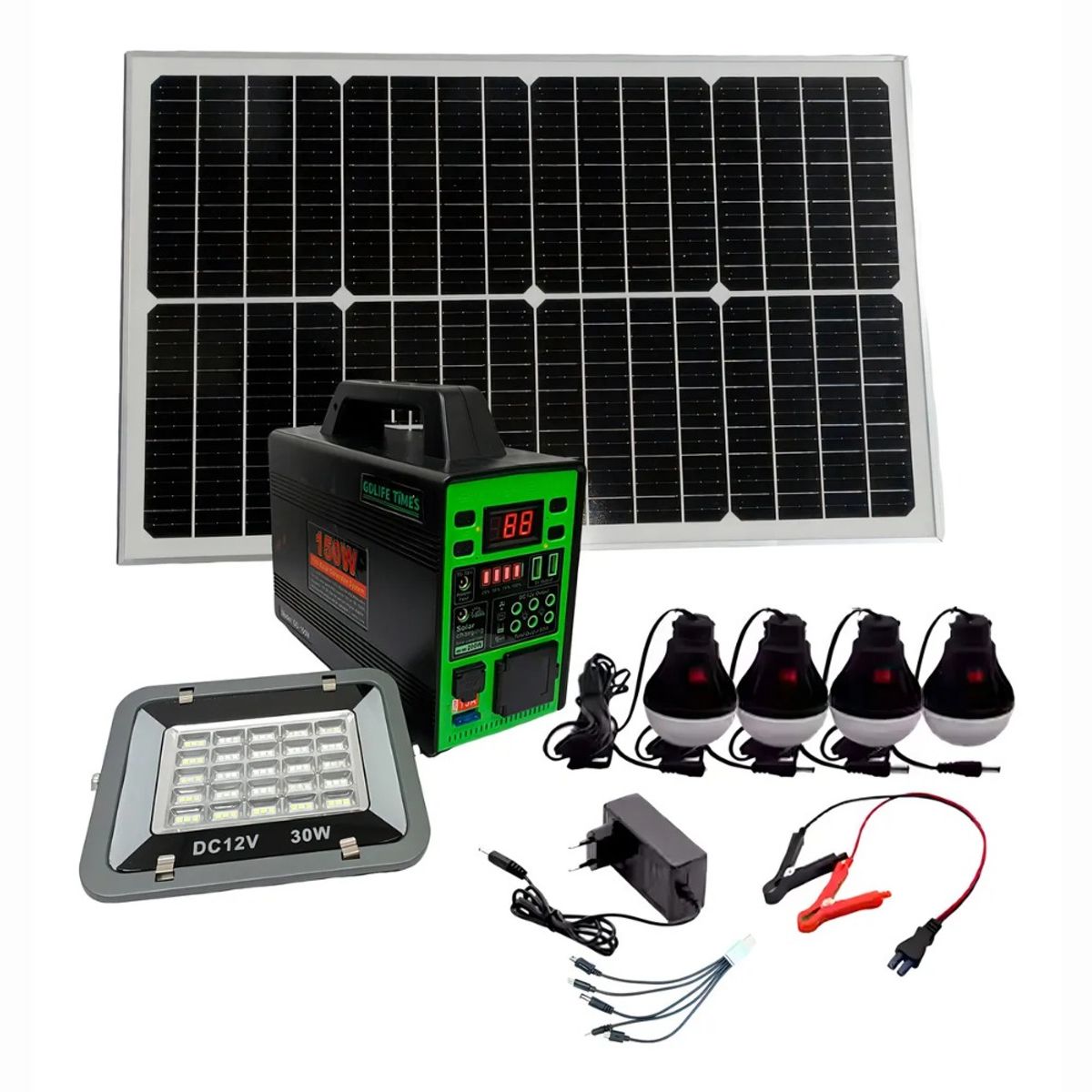 GENERICO - Estación De Energía Solar Portátil 150W con Panel 40W