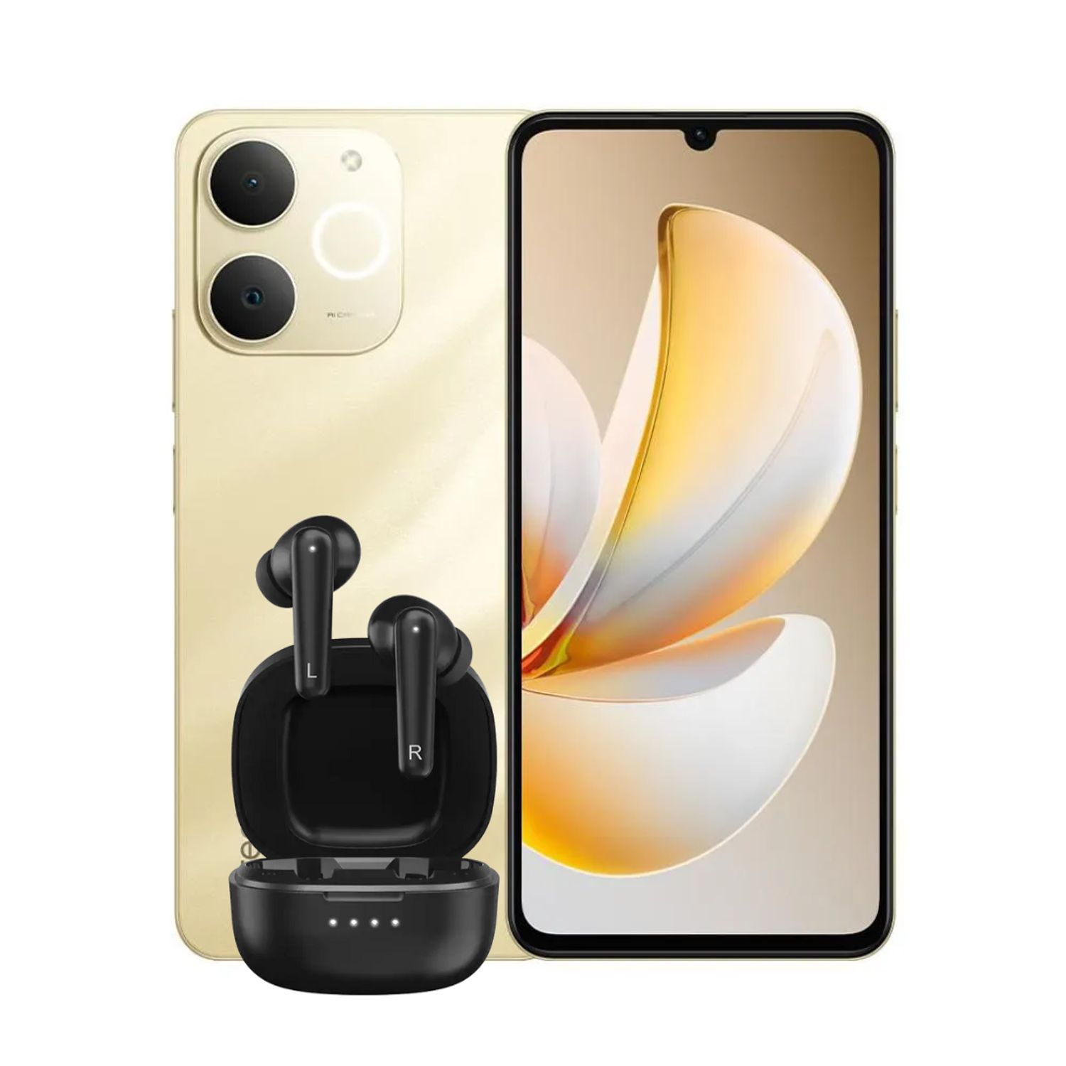 Celular Realme Note 70 4GB Ram 256Gb Dorado + Audifonos Genius