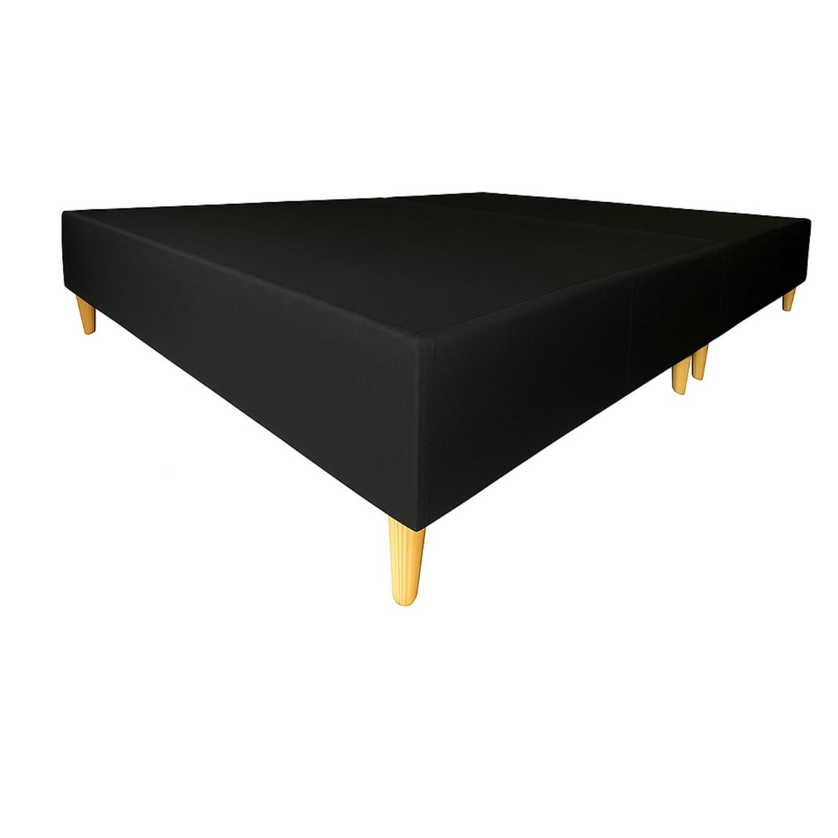 DORMIPUFF - Base Cama Doble 140cm Negro Pata Madera Dormipuff