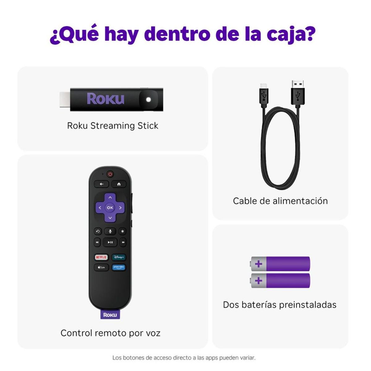 ROKU - Roku Streaming Stick Hd 2025 Control De Voz Para Tv