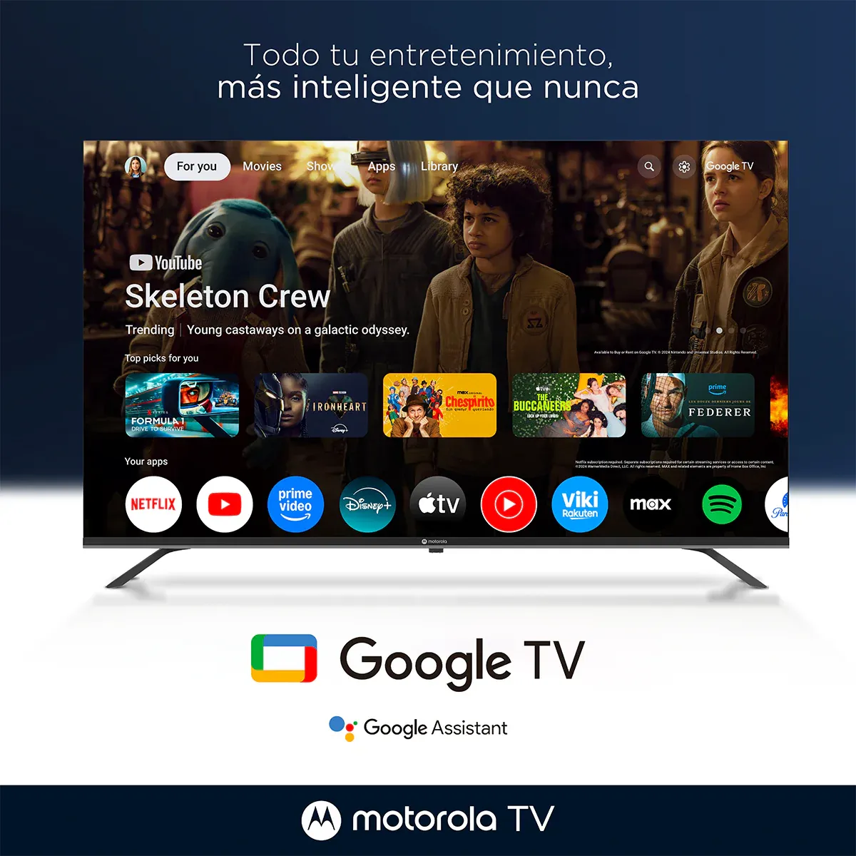 MOTOROLA - Televisor Motorola 58 Smart TV 4K Ultra HD - MOT58NUQE05