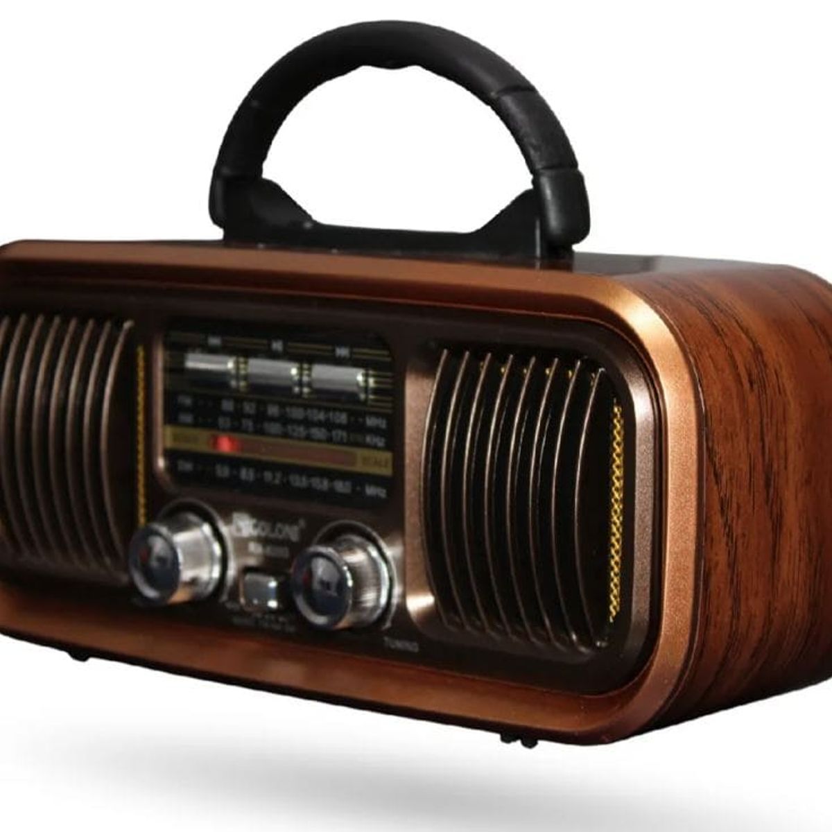 INNOVA - Radio Vintage Retro Bluetooth Am Fm Sw Solar Recargable Rx-826 Café Café