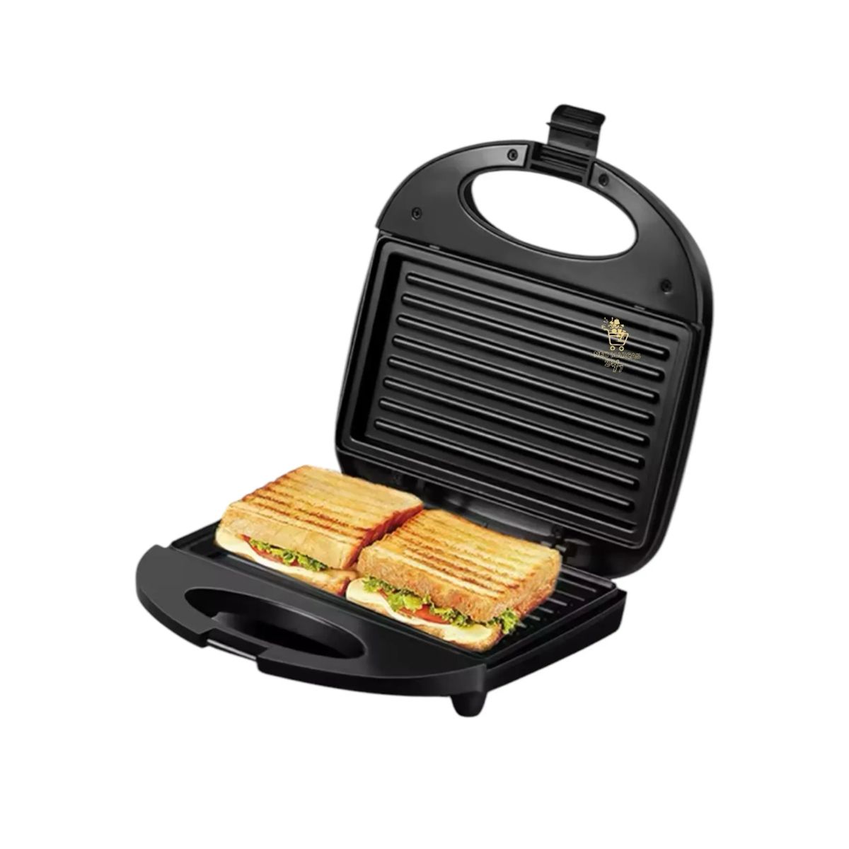GENERICO - Sandwichera Parrilla Grill Eléctrica Antiadherente 750W