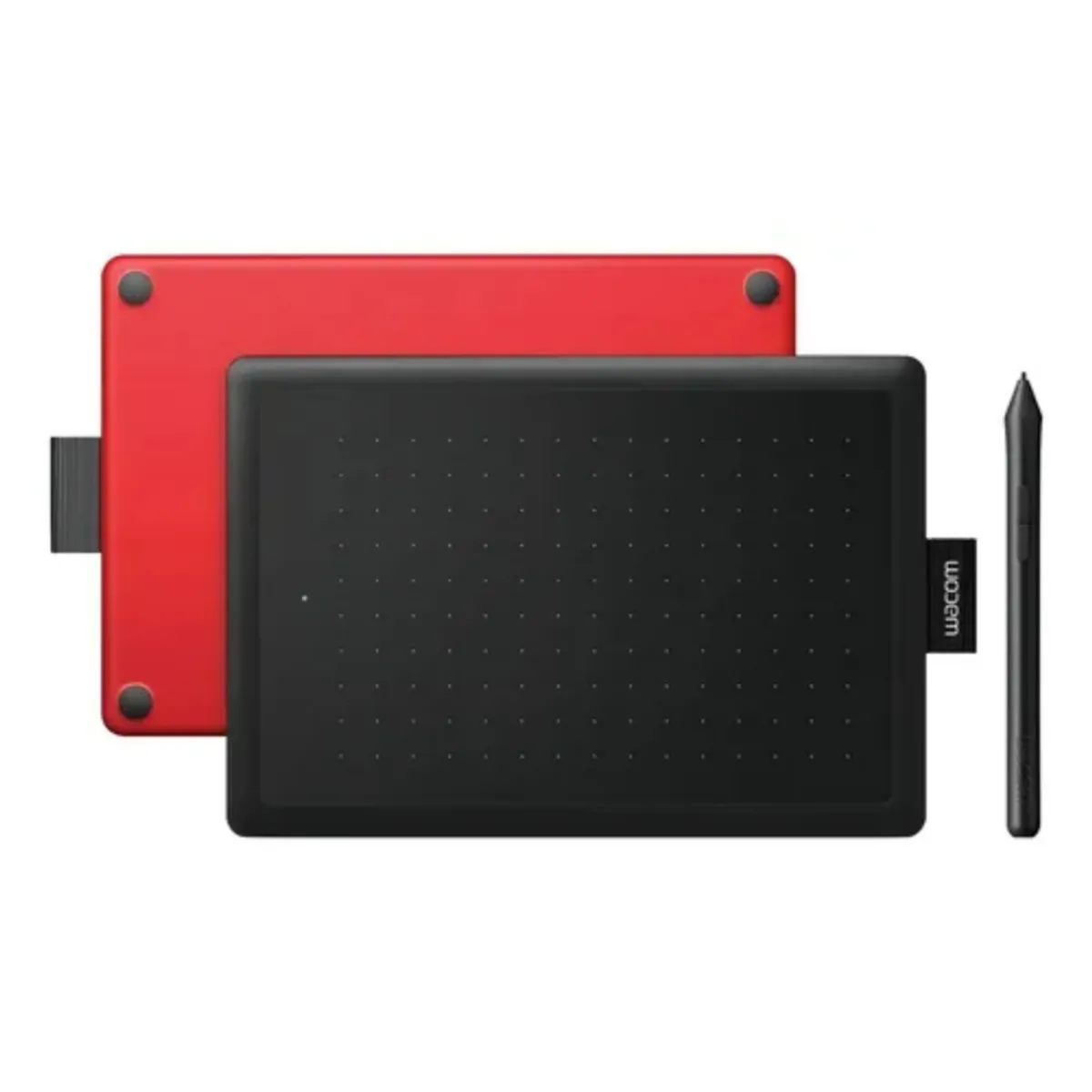 WACOM - Tableta Gráfica One by Wacom Small CTL-472 USB 2540 LPI Lápiz sin Pila 2048 Niveles - Negro/Rojo