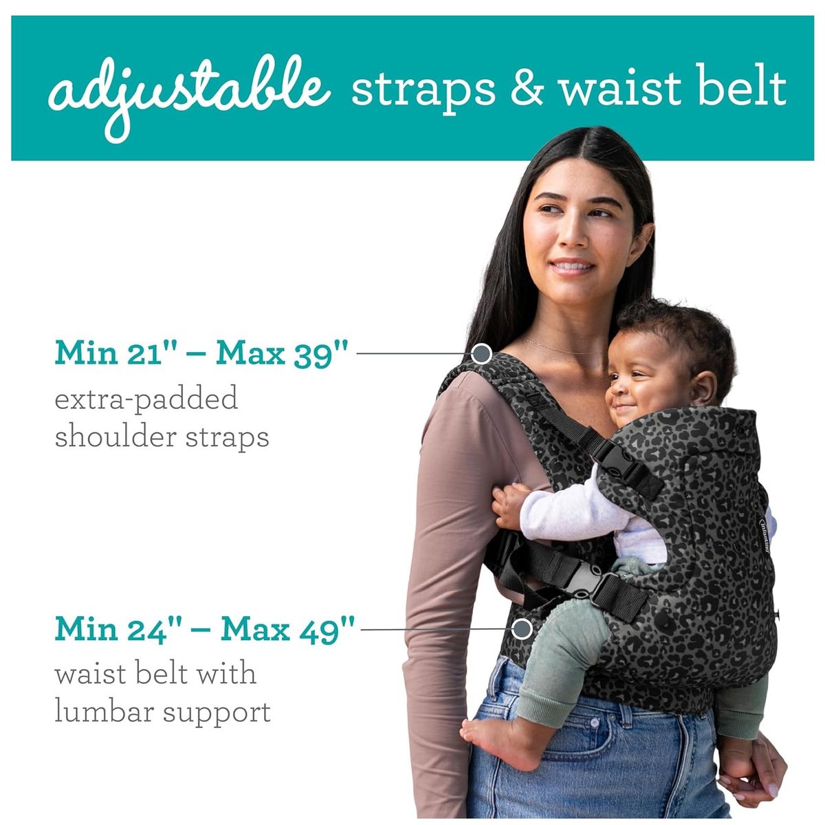 INFANTINO - Cargador Canguro Ergonomico Portabebe Infantino 4en1