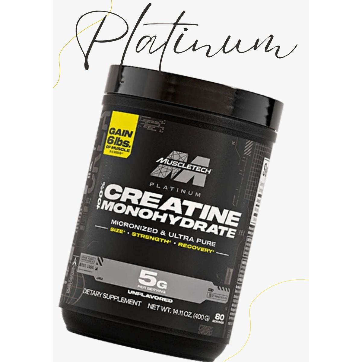 MUSCLETECH - CREATINA MONOHIDRATADA PLATINUM