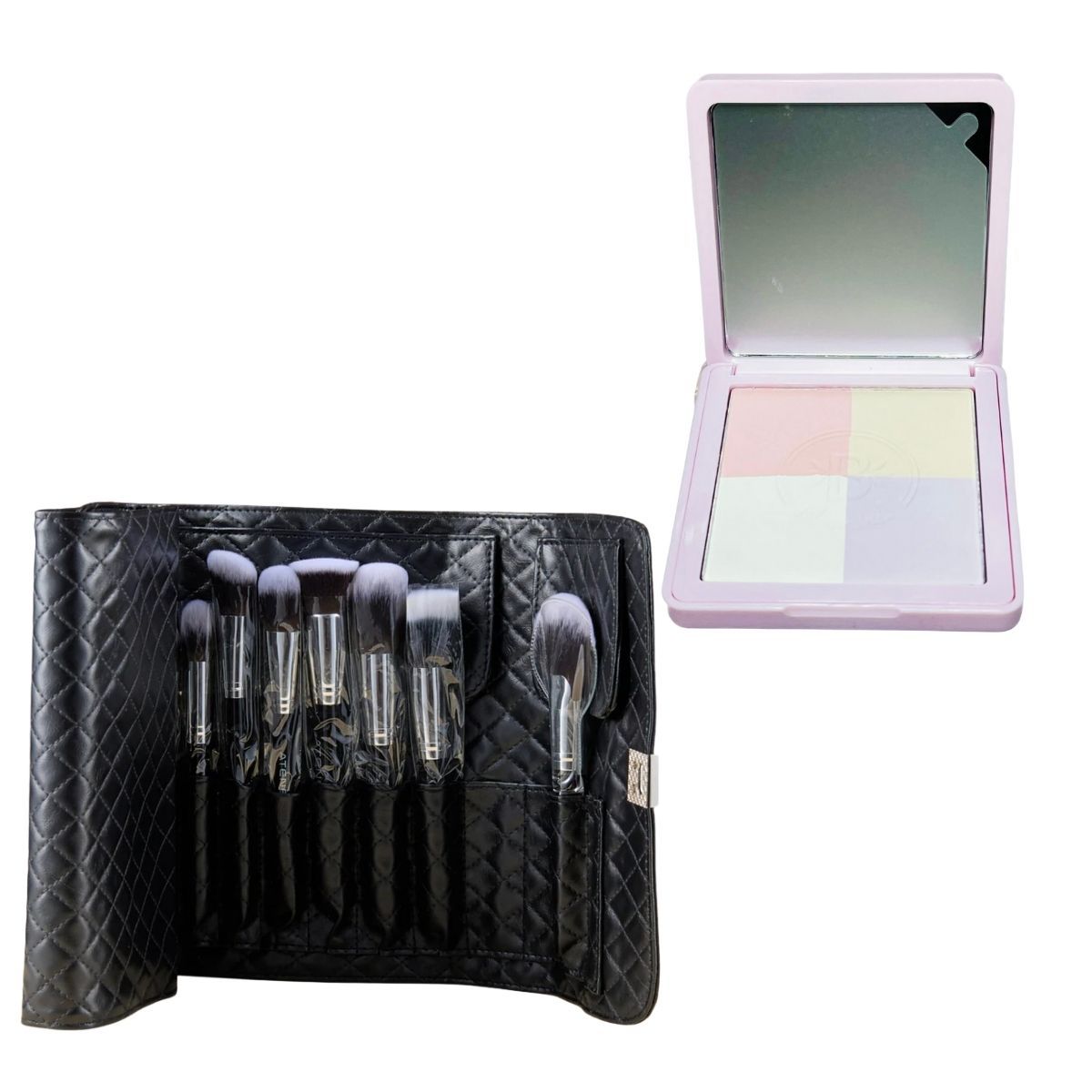 ATENEA - Polvo Compacto 4en1 Bloomshell Brochas Maquillaje Pro X36