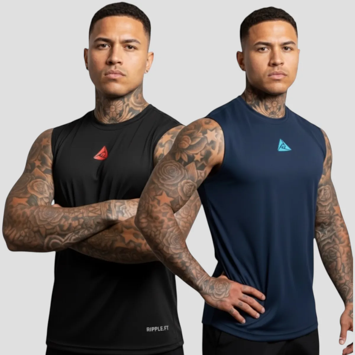 RIPPLE FT - Combo x2 Camisetas Deportivas Control Sudor Originales RIPPLE