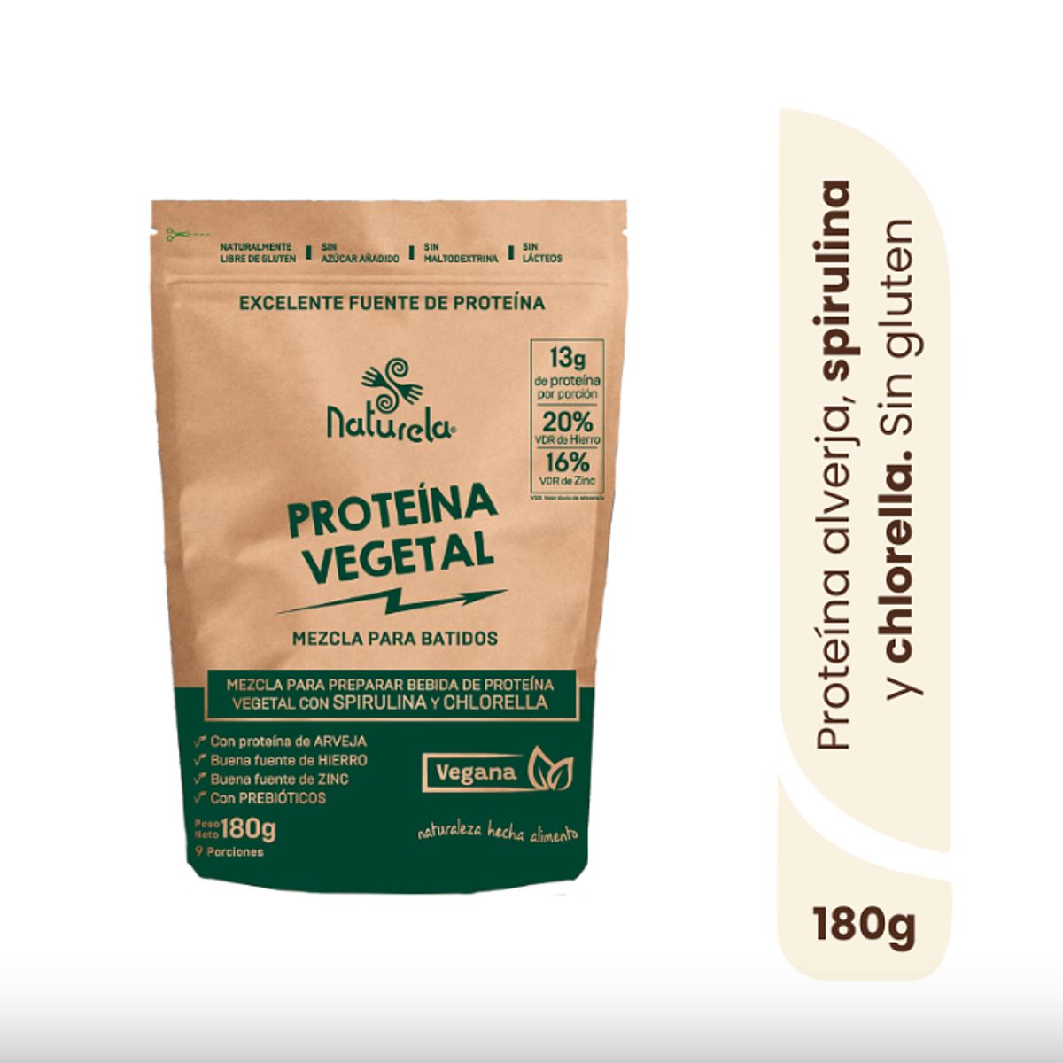 NATURELA - Proteína Vegetal en Polvo Naturela X 180g