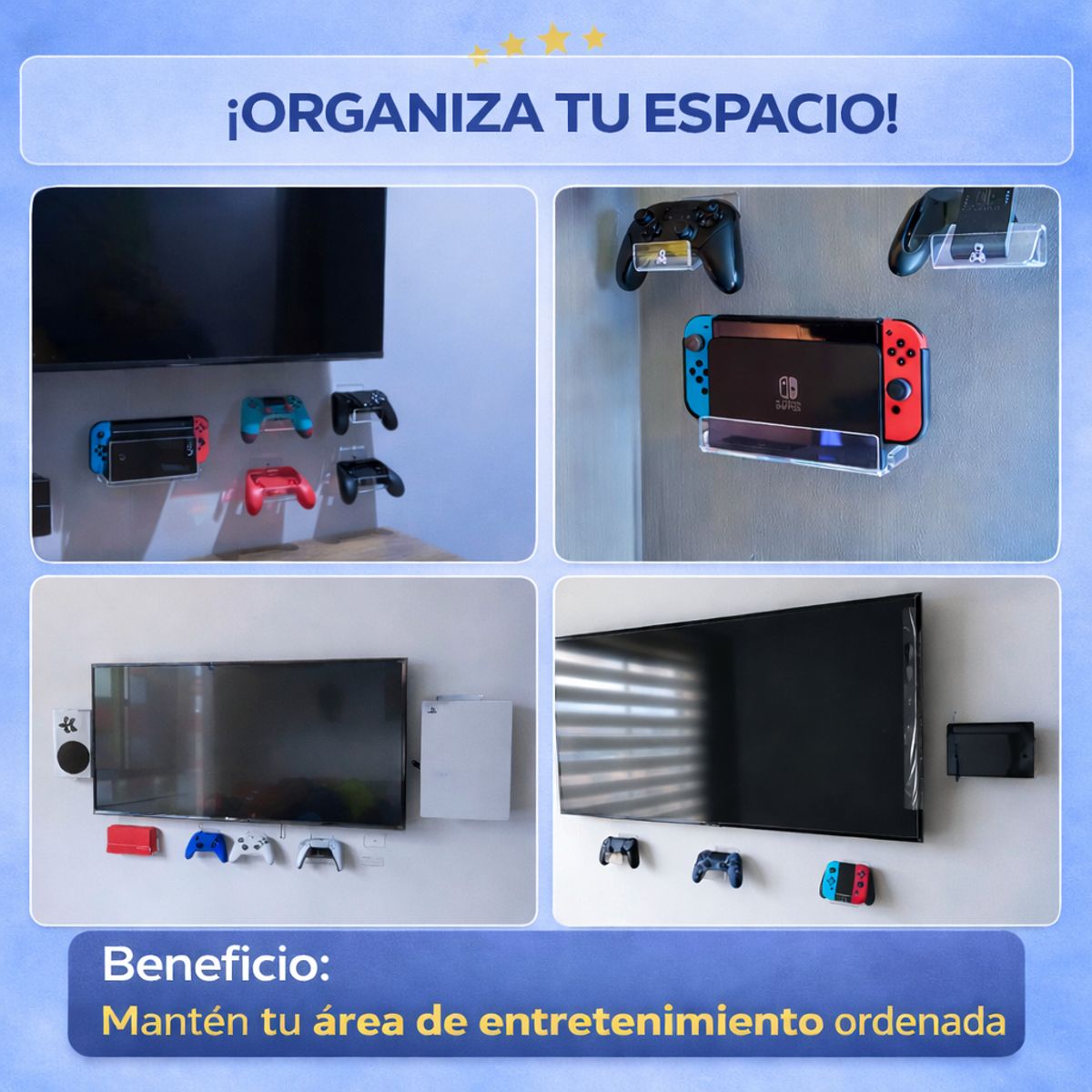HANGERTECH - Soporte Flotante Hangertech Para Nintendo Switch Acrílico Transparente Agua