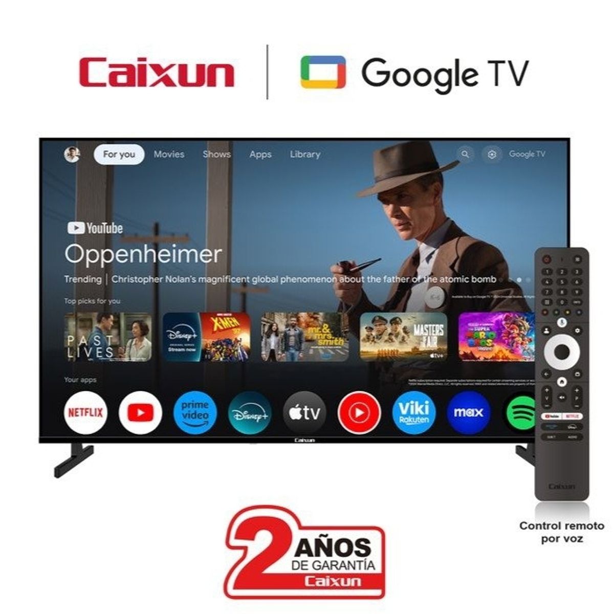 CAIXUN - Televisor Caixun 50 Pulgadas UHD Smart Google C50Kaug