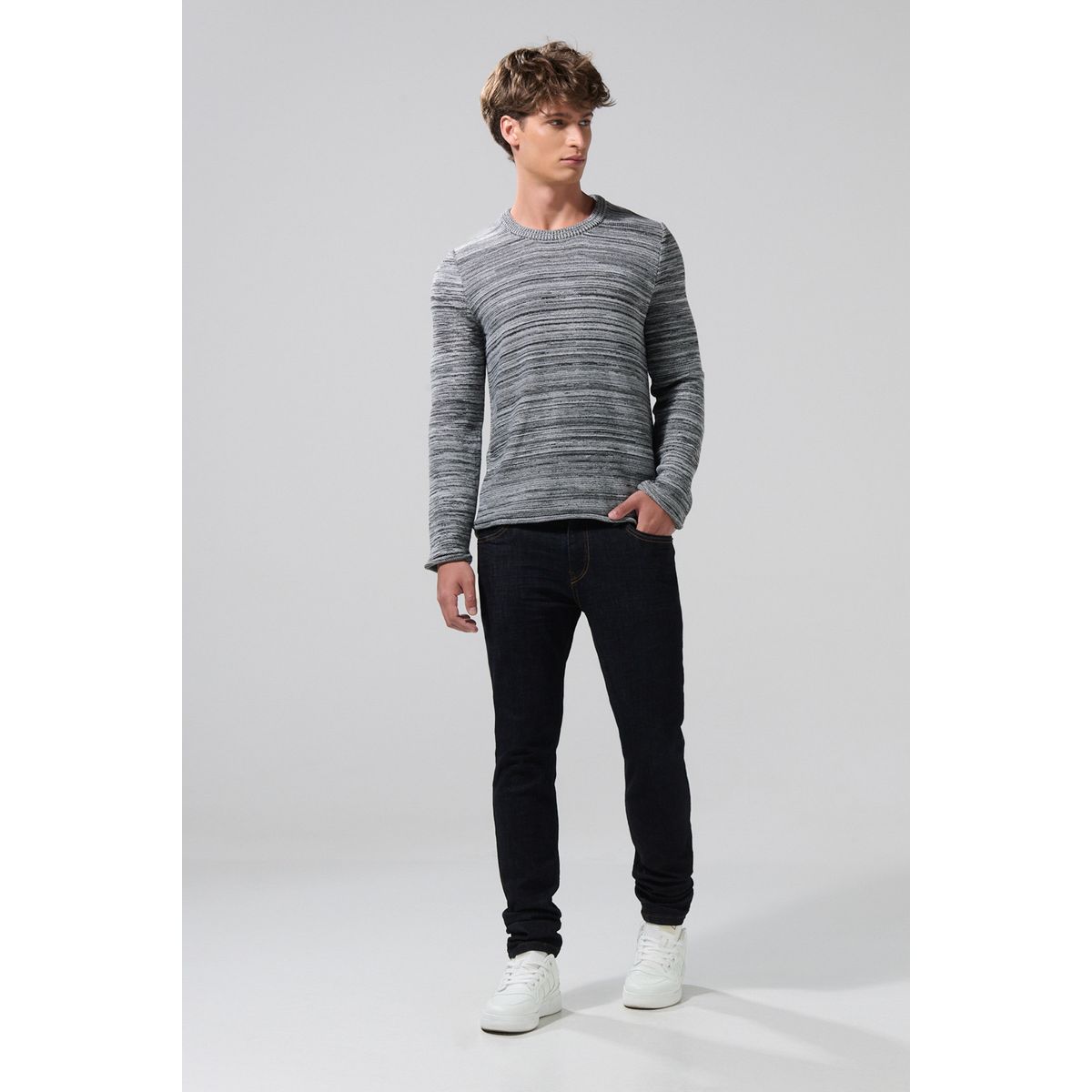 KOAJ - KOAJ Jean skinny ajustado azul intenso tiro bajo con bolsill Hombre