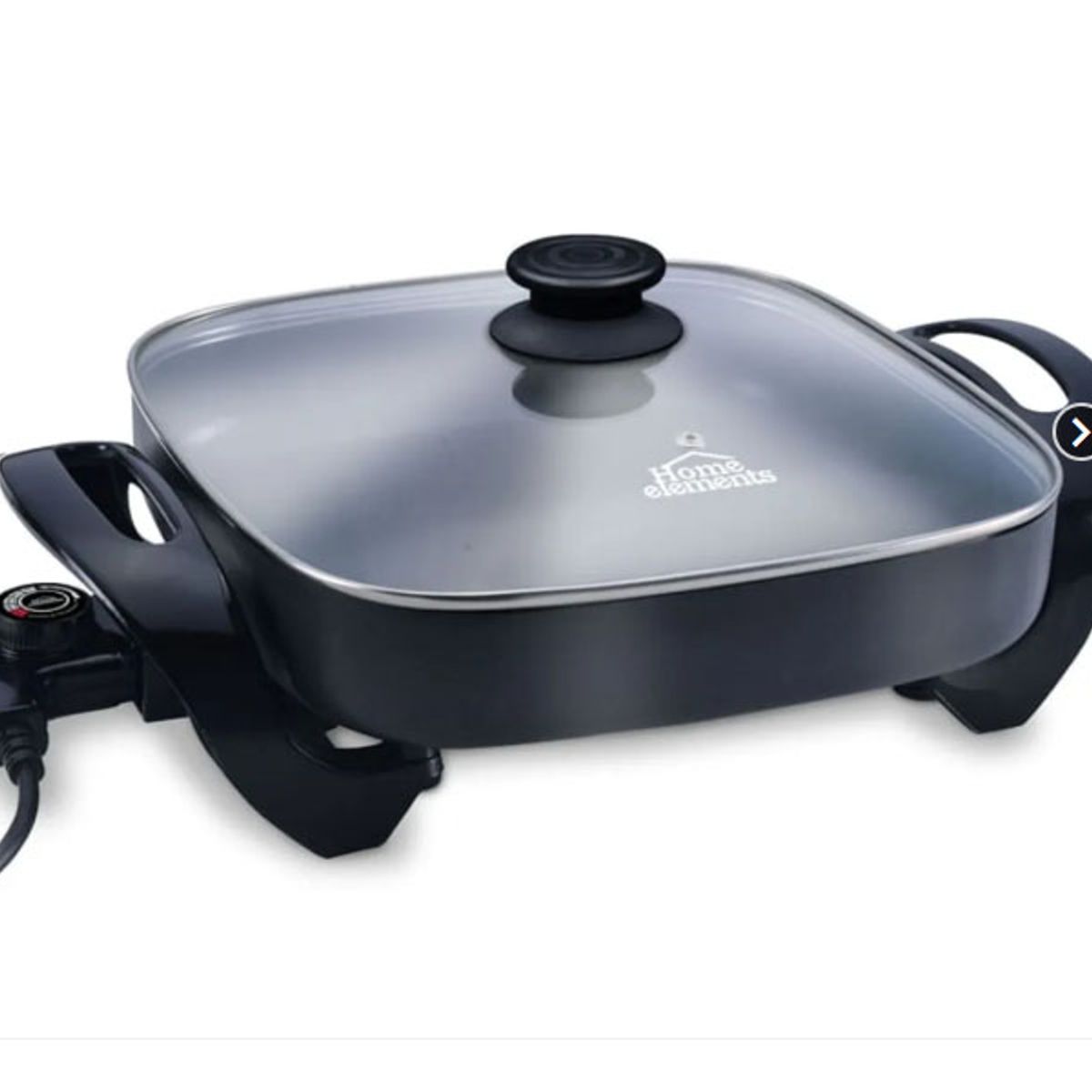 HOME ELEMENTS - Sarten Electrico 30x30cm Tapa Vidrio Home Elements