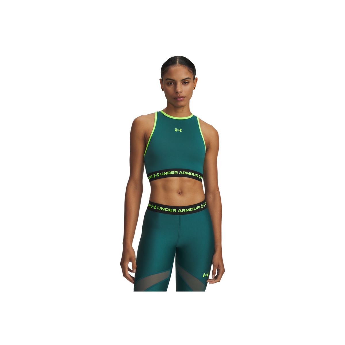 UNDER ARMOUR - Sujetador Mujer Under Armour HEATGEAR MESH TANK Verde UNDER ARMOUR