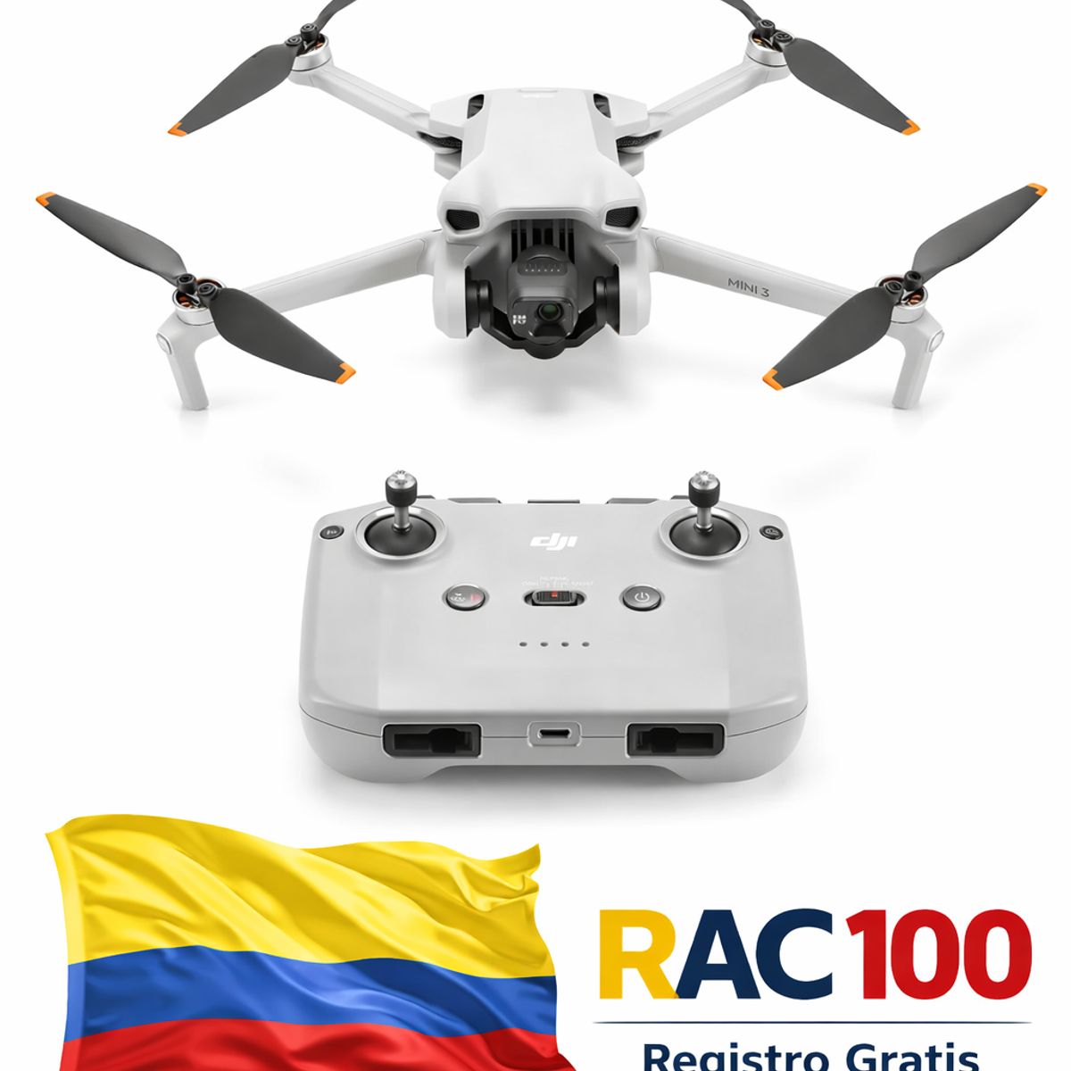 DJI - DRONE DJI MINI 3 SENCILLO CON CONTROL RC-N1 (1 BATERIA)