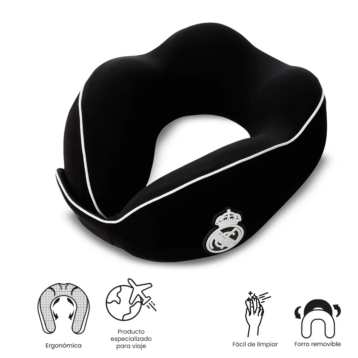 TOTTO - Almohada de Viaje Real Madrid Negra
