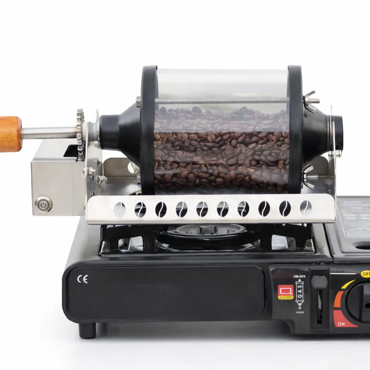 GENERICO - Tostadora de Café Manual en Acero Inoxidable – Capacidad 300 g