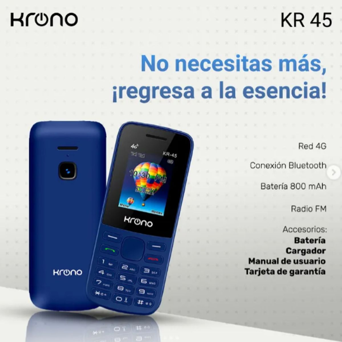 KRONO - Celular Krono 4g Doble Sim Camara Bluetooth Linterna