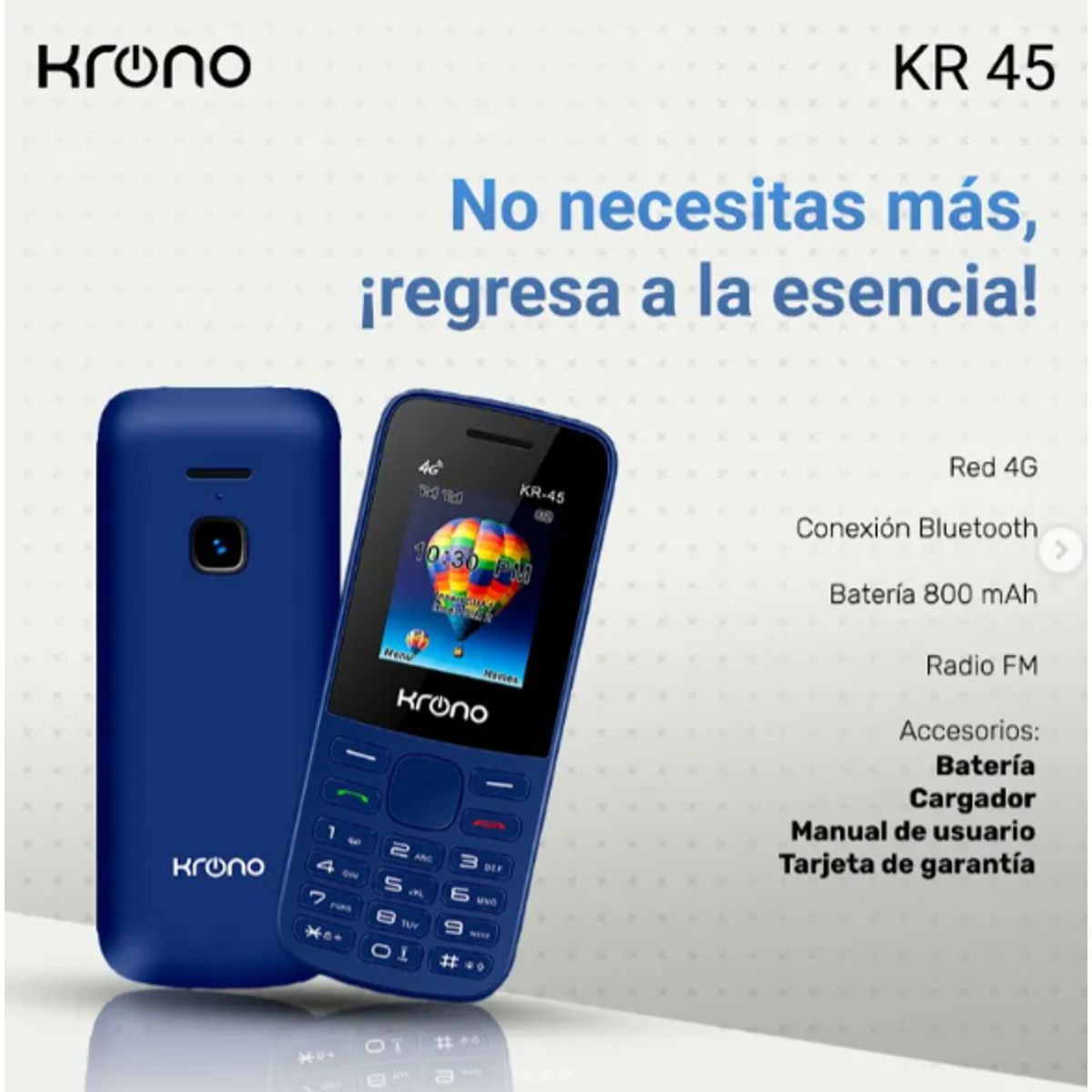 KRONO - Celular Krono 4g Doble Sim Camara Bluetooth Linterna