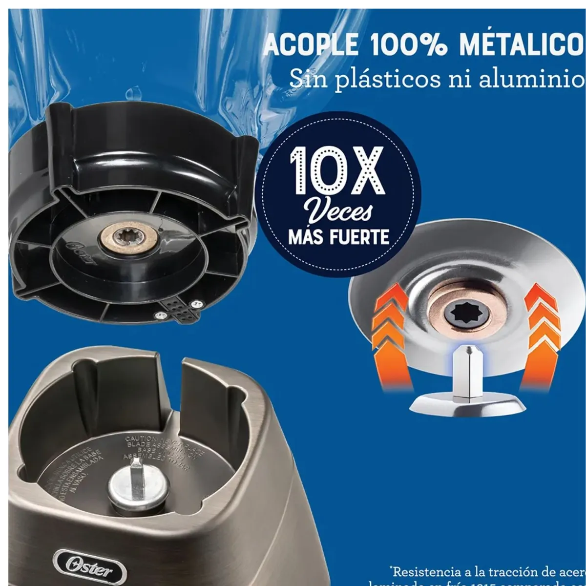 OSTER - Licuadora OSTER Touch Screen reversible 1000W + Vaso portatil Blend&Go Negra