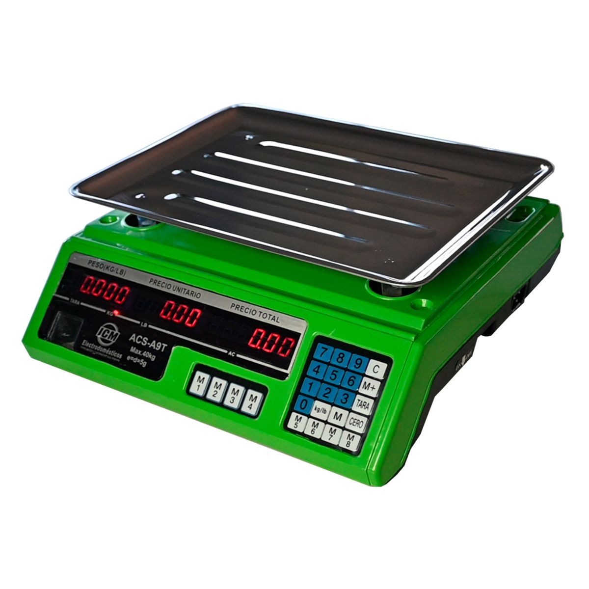 ICM - Bascula Electrónica Balanza Digital ICM pesa 40 Kg ICM ACS-A9T VERDE