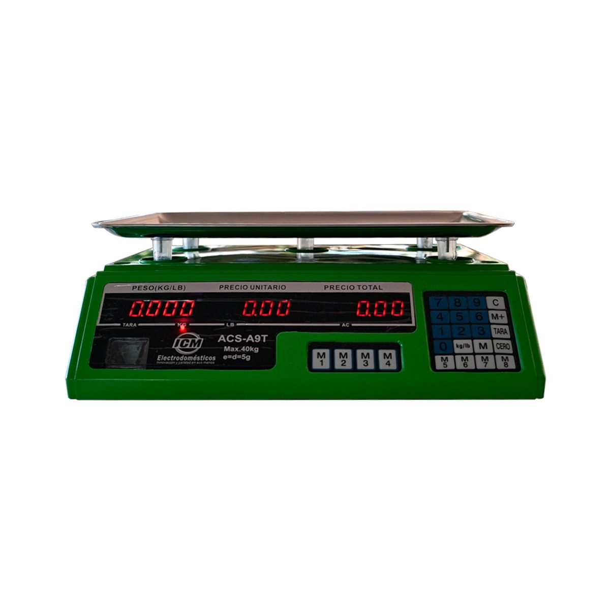 ICM - Bascula Electrónica Balanza Digital ICM pesa 40 Kg ICM ACS-A9T VERDE