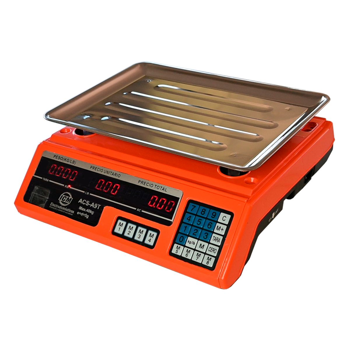ICM - Bascula Electrónica Balanza Digital ICM pesa 40 Kg ICM ACS-A9T NARANJA
