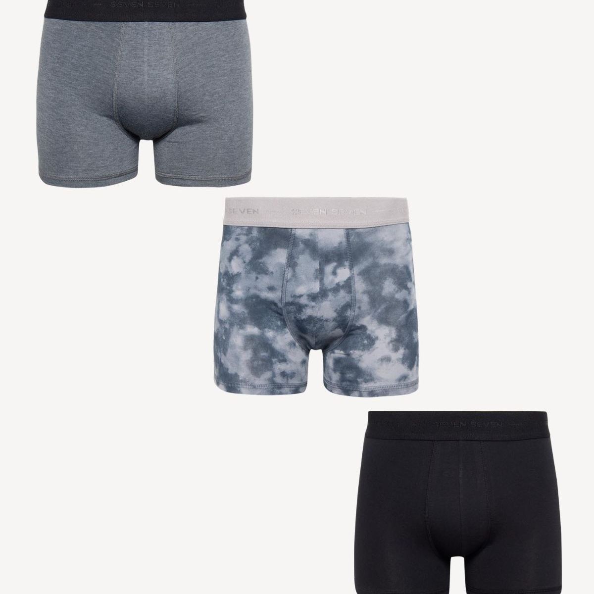 SEVEN SEVEN - Pack X3 Boxer Medio X3 Para Hombre Azul Seven Seven