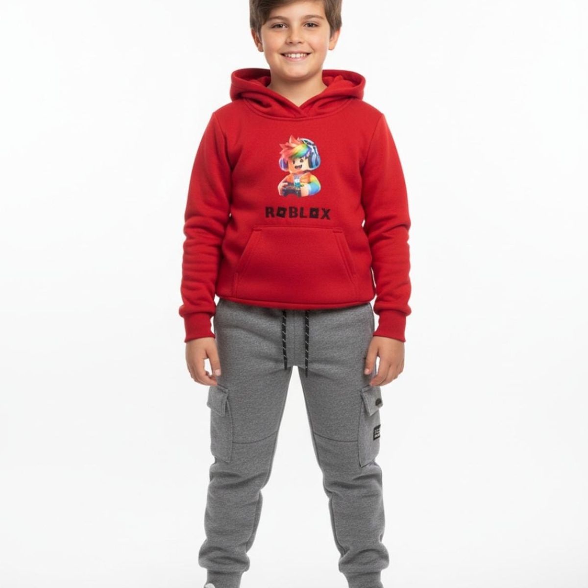 BIGBOYS - Buzo Hoodie Roblox Rojo Niño