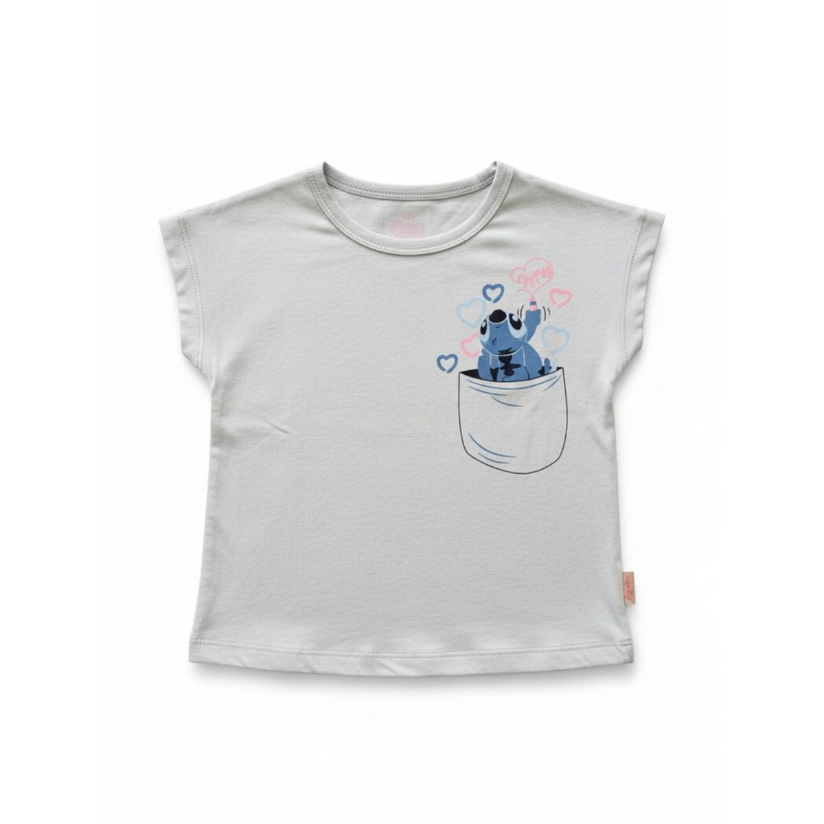 BIGBOYS - Camiseta Stitch Gris Niña