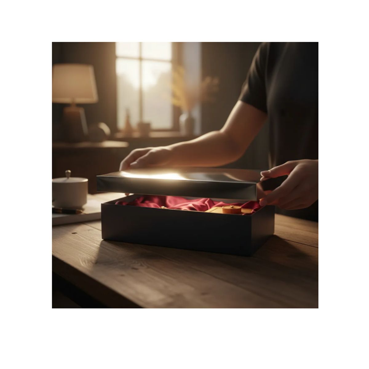 INFANTILES CAJUROMIX - Caja De Regalo Metalizada Con Tapa Elegante x 6 Und Plateado