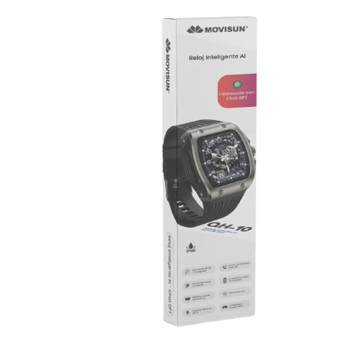 MOVISUN - Reloj Inteligente Smartwatch Movisun Qh-10 Sumergible
