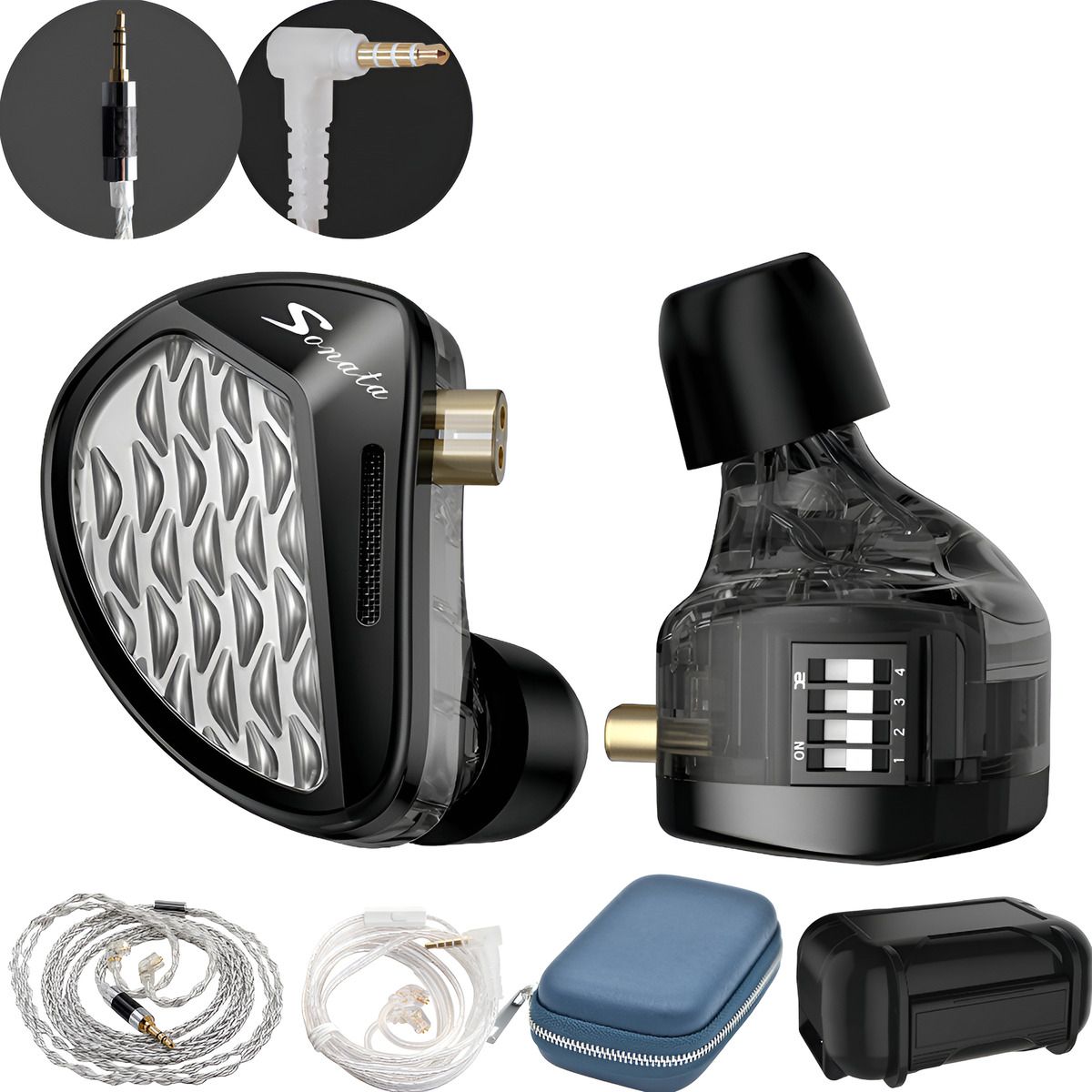 KZ - Audífonos  Monitores In Ear Kz Sonata Con Switches Iem