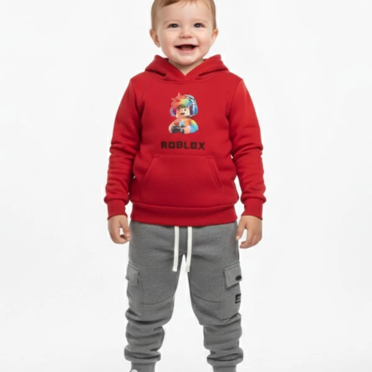 BIGBOYS - Buzo Hoodie Roblox Rojo Bebe Niño