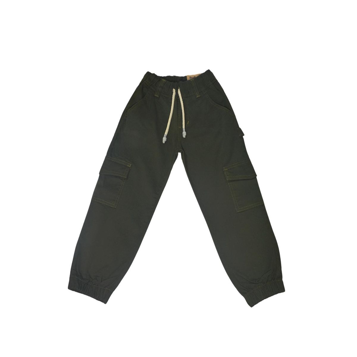 BIGBOYS - Pantalón Drill Jogger Cargo Verde Niño