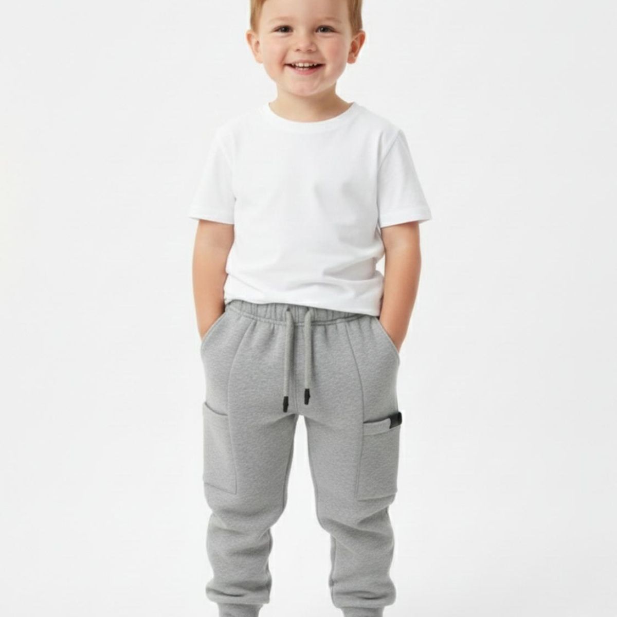 BIGBOYS - Pantalon Sudadera Tokio Gris Bebe Niño