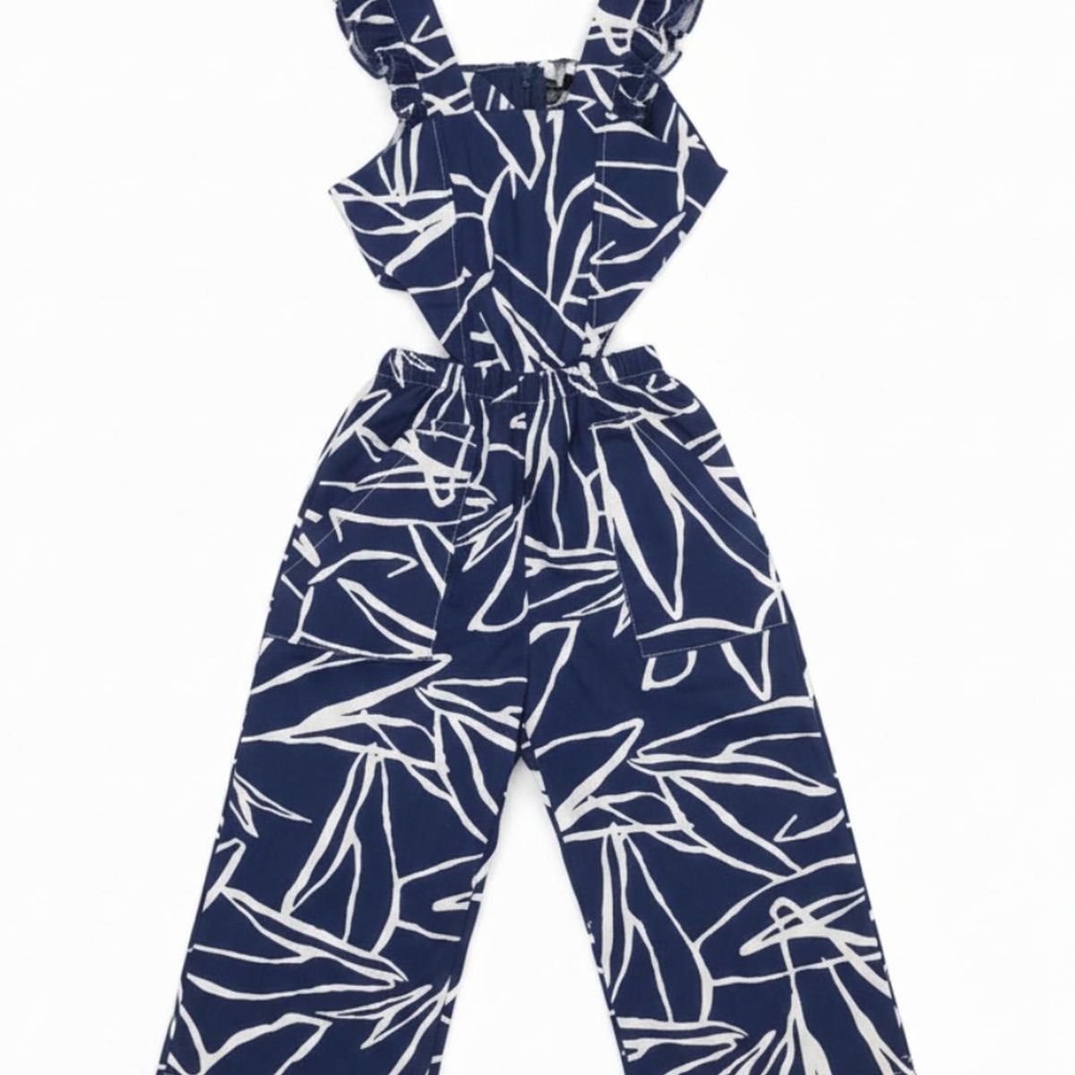 BIGBOYS - Enterizo Lineas Azul Oscuro Bebe Niña