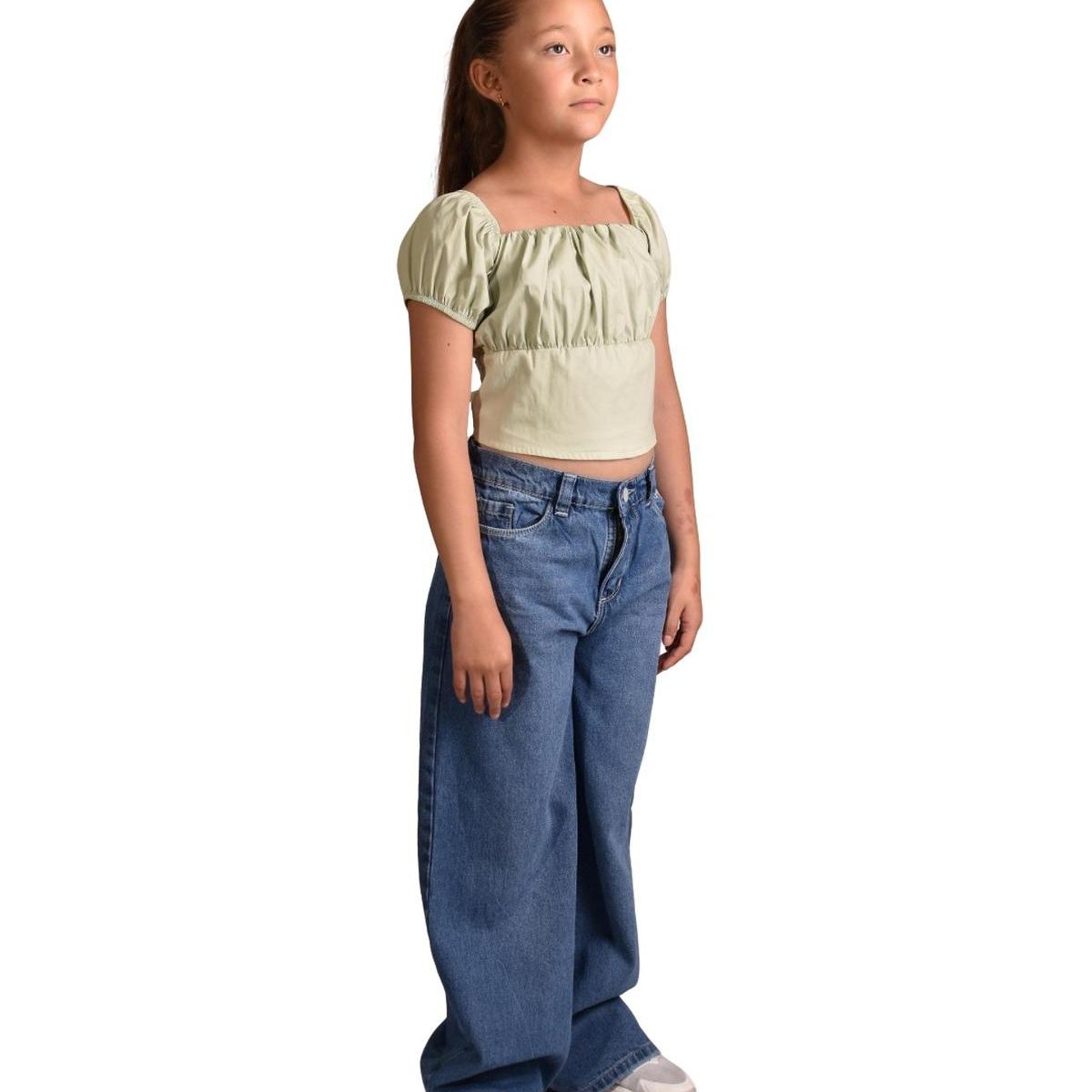 BIGBOYS - Blusa Recogido Verde Niña