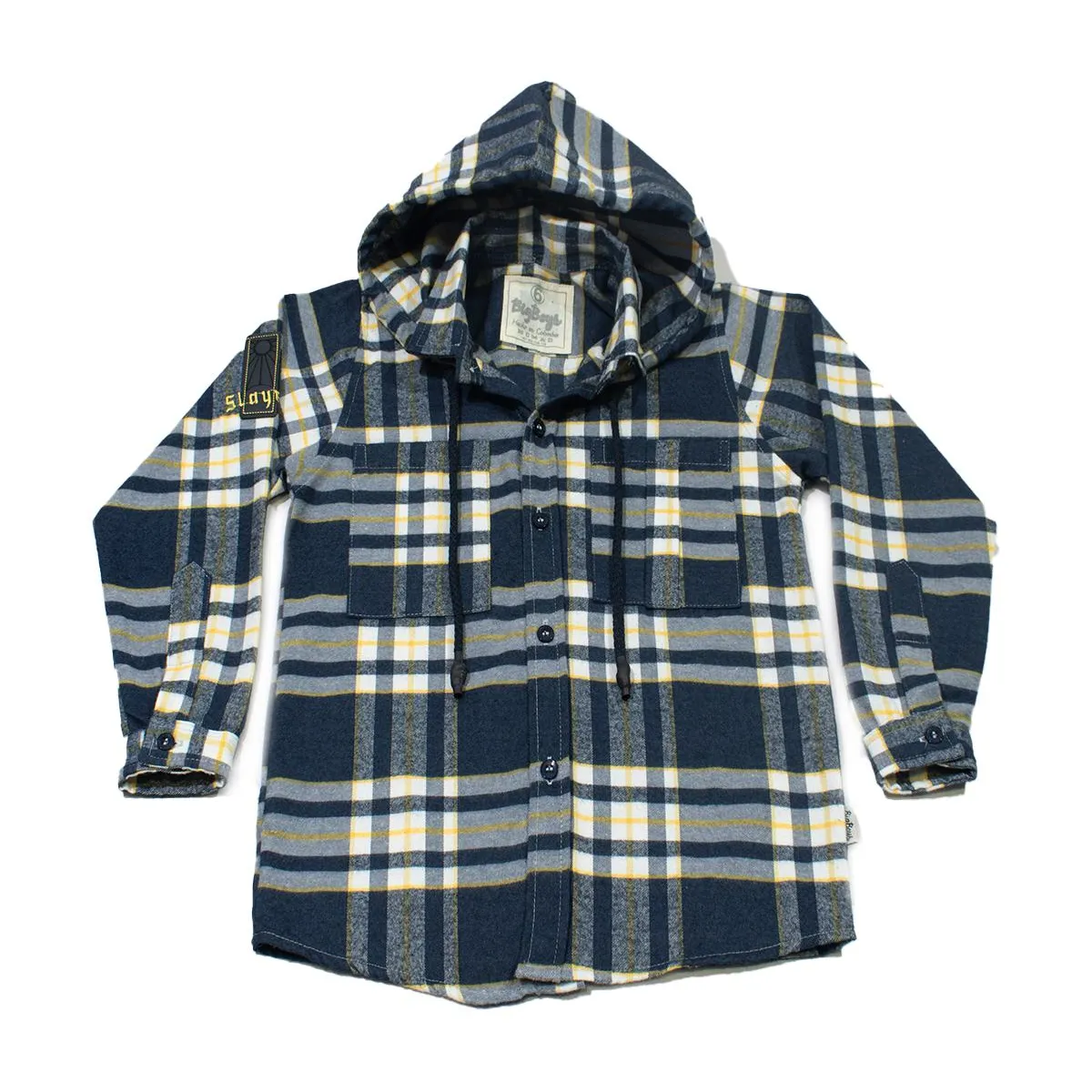 BIGBOYS - Camisa Leñador Azul Oscuro Niño