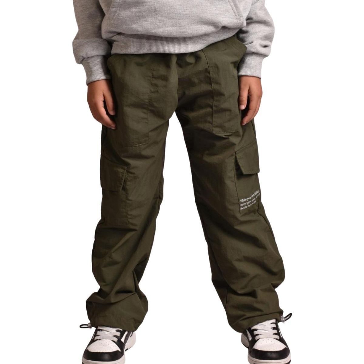 BIGBOYS - Pantalón Parachute Verde Bebé Niño