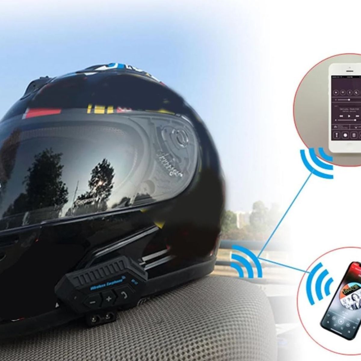 GENERICO - Intercomunicador Bluetooth para Casco