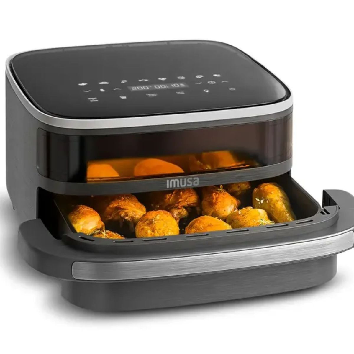 IMUSA - Freidora de aire IMUSA Extra Superficie 4 Litros Digital Negro