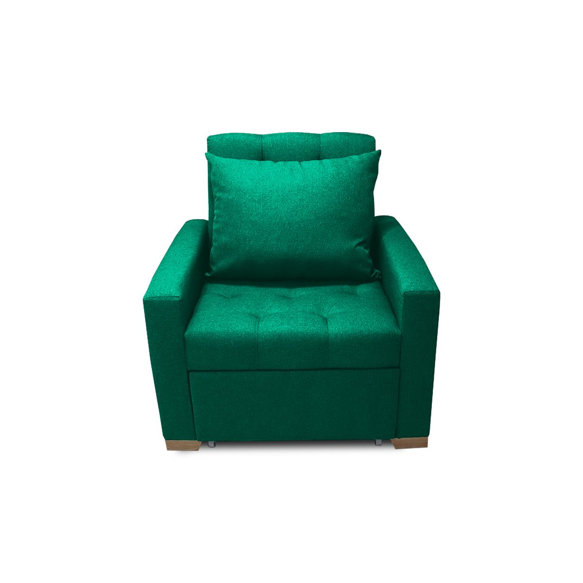 MUEBLES REM - Sofá Cama Unipersonal Sabathy Tela Lino 95X90X94Cm Verde