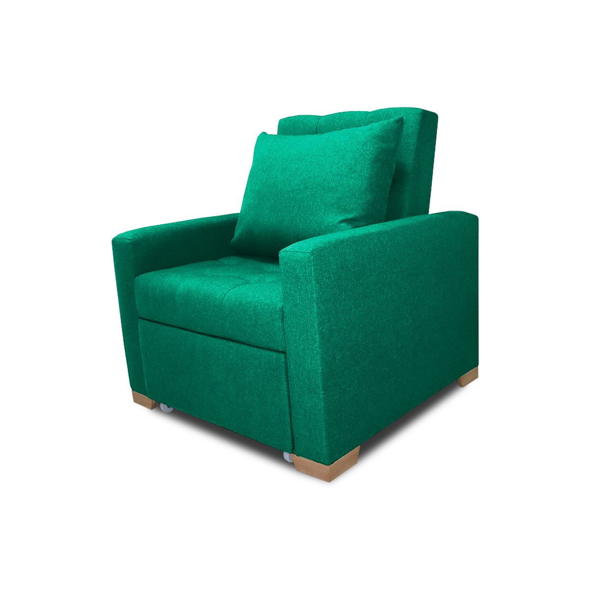 MUEBLES REM - Sofá Cama Unipersonal Sabathy Tela Lino 95X90X94Cm Verde