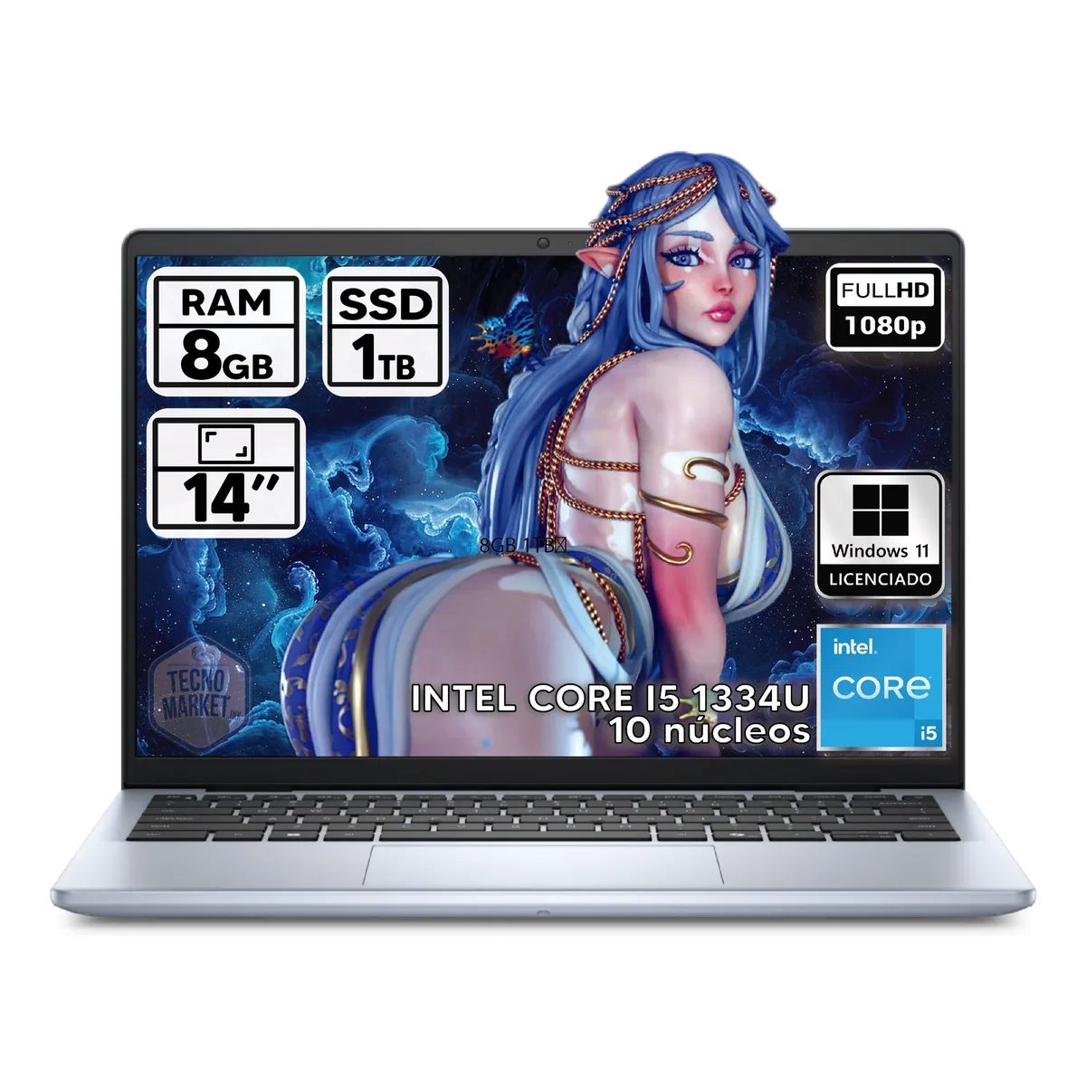 DELL - PORTATIL DELL INSPIRON INTEL CORE I5-1334U 8GB RAM 1TB SSD 14 FHD WINDOWS 11 PRO 100% LICENCIADO