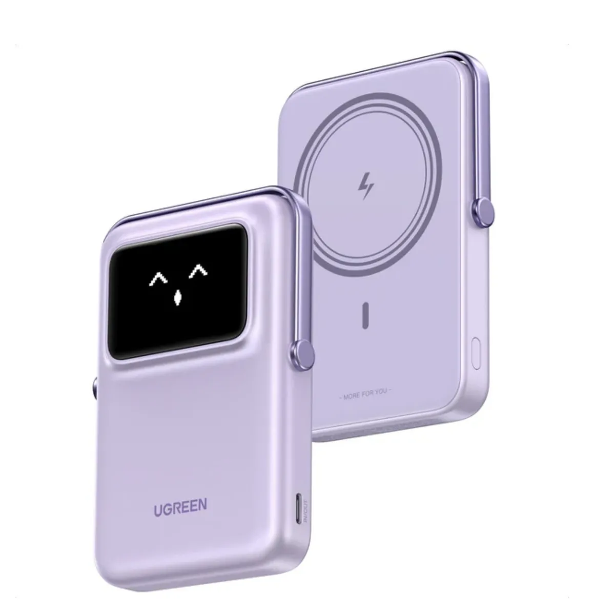 UGREEN - Power Bank Magnético Inalámbrica  5000mAh 20W / Soporte Carga sin cables, Purple