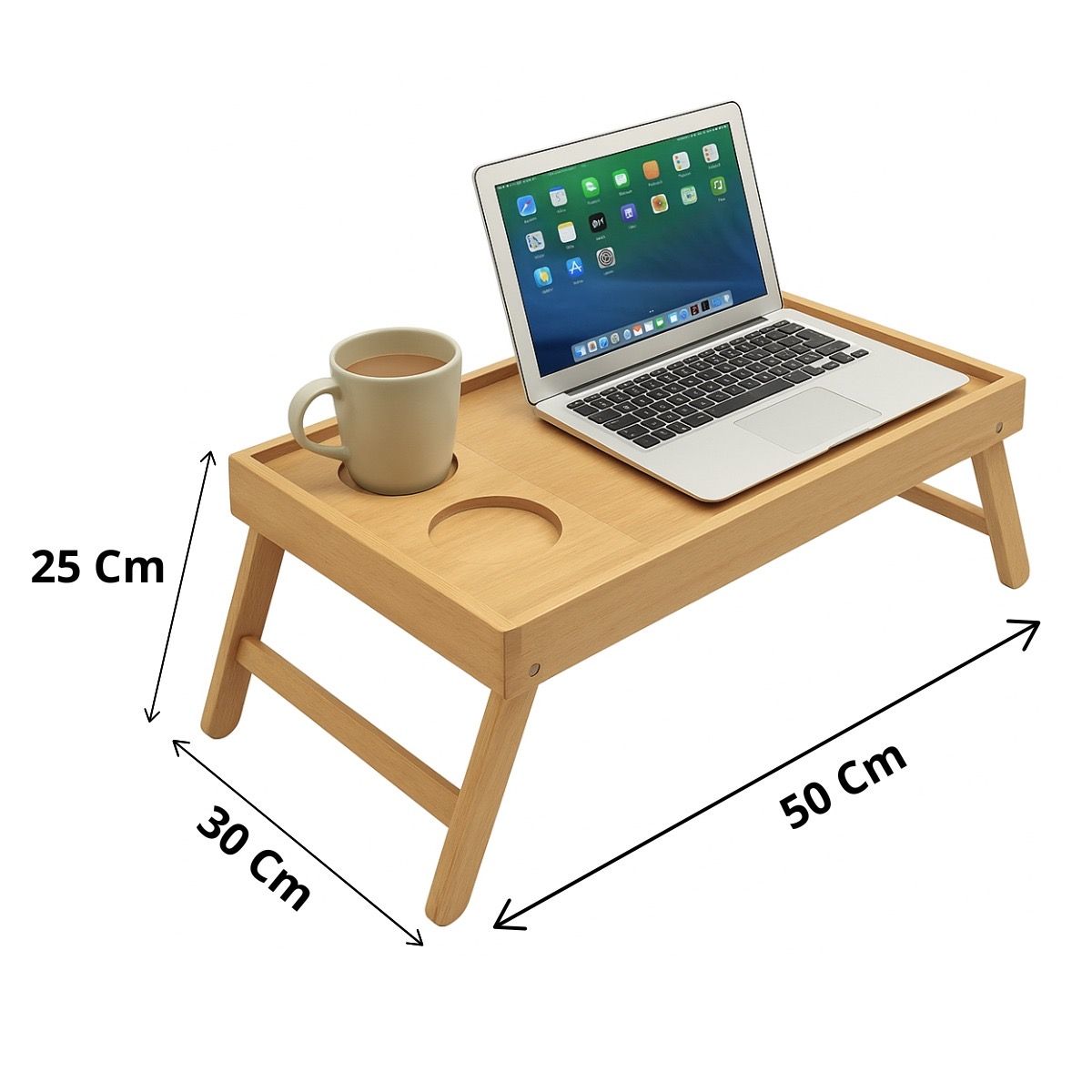 STALION - Mesa Portatil Tablet Multifuncional Plegable Para Cama En Madera_.