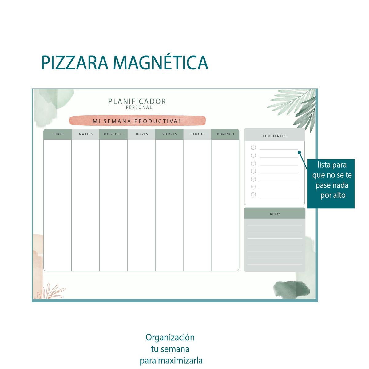 OTRAS MARCAS - Tablero Planificador Flexible Magnético Borrable para Nevera Organizador Semanal